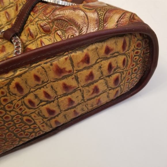 Authentic Raviani Croc Leather Tote Bag Purse Embellished Rhinestones Western - Picture 5 of 12